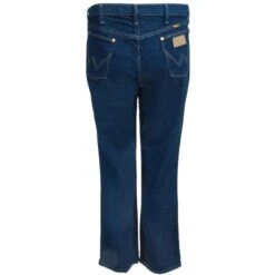 Wrangler Jeans: Men's Cowboy Cut 0947 STR Navy Regular Fit Stretch Jeans -Work Clothes Store wrangler 947str b 01