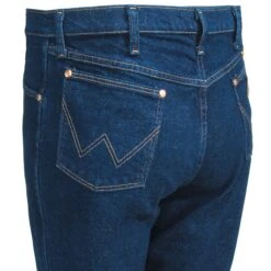 Wrangler Jeans: Men's Cowboy Cut 0947 STR Navy Regular Fit Stretch Jeans -Work Clothes Store wrangler 947str l 01