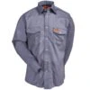 Wrangler Shirts: Men's Charcoal FR127CH Flame Resistant Western Work Shirt -Work Clothes Store wrangler fr127ch 1