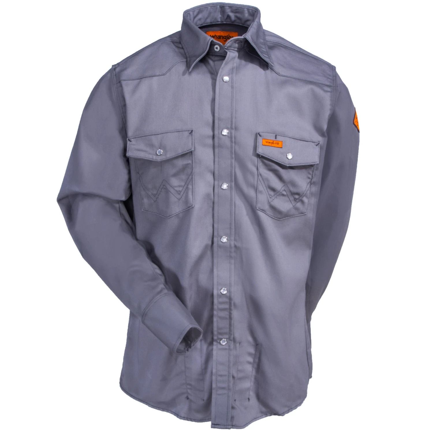 Wrangler Shirts: Men's Charcoal FR127CH Flame Resistant Western Work Shirt 3 Wrangler Shirts: Men's Charcoal FR127CH Flame Resistant Western Work Shirt