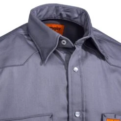 Wrangler Shirts: Men's Charcoal FR127CH Flame Resistant Western Work Shirt 6 Wrangler Shirts: Men's Charcoal FR127CH Flame Resistant Western Work Shirt -Work Clothes Store wrangler fr127ch 2