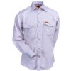 Wrangler Shirts: Men's White Plaid FR130WH Flame-Resistant Western Work Shirt -Work Clothes Store wrangler fr130wh 1
